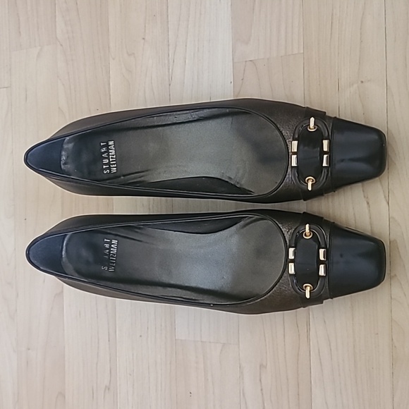 Stuart Weitzman Shoes Women Wedge Heels Buckle Brown Leather Size 9 M - Picture 3 of 10